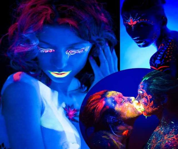 Bodypainting Farben Schwarzlicht