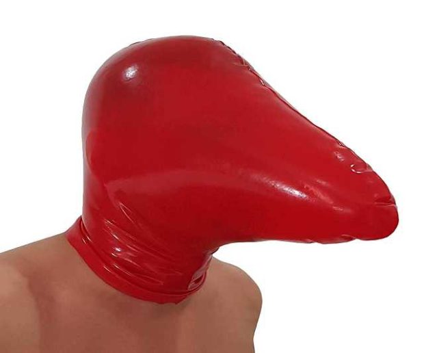 Latex Maske zur Atemkontrolle