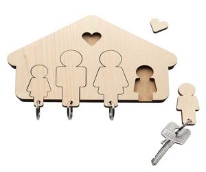 Schlüsselbrett für Familie