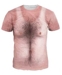 Brusthaar T-Shirt für Männer