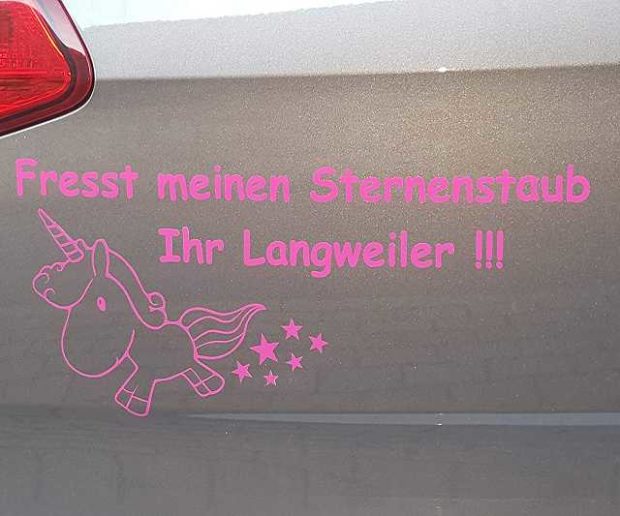 Einhorn Aufkleber fürs Auto