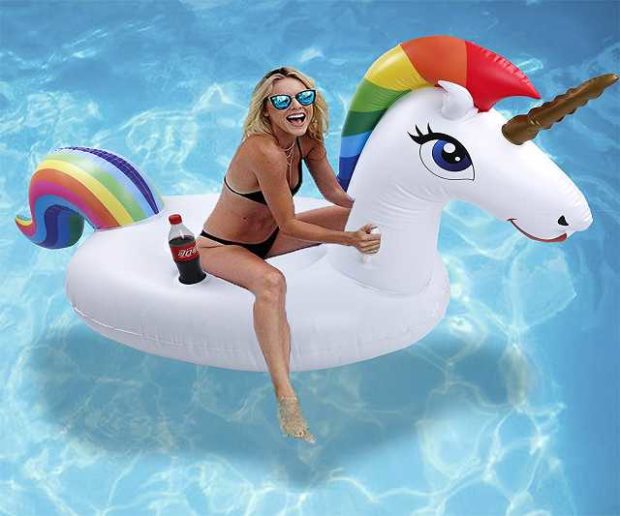 Riesige aufblasbare Einhorn